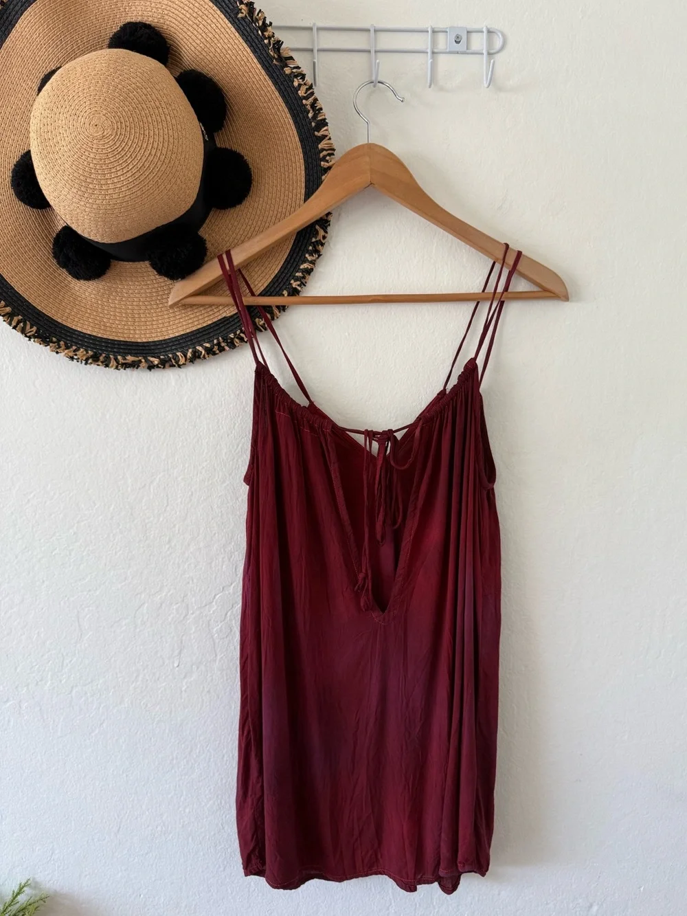 Acacia Swimwear Red Tie Dye Strappy Tank Top Cami XS Beachy Vacation - Picture 9 of 15